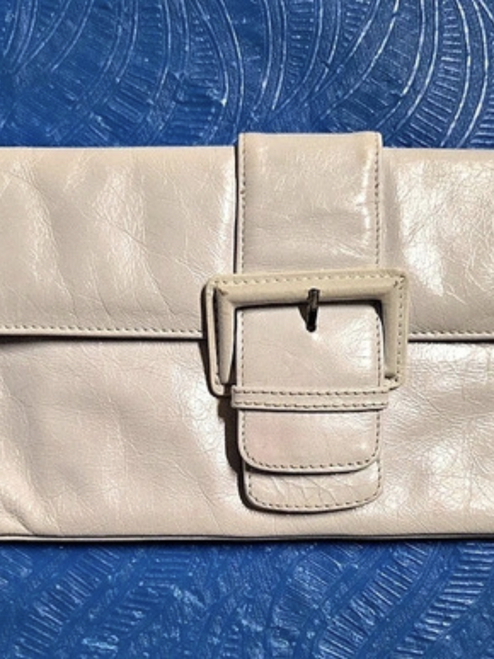 HOBO International Leather Wristlet Clutch in White